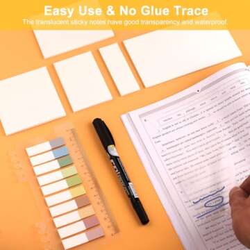 Clear Sticky Notes with Marker - 7 Pack Convenience