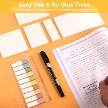 Clear Sticky Notes with Marker - 7 Pack Convenience