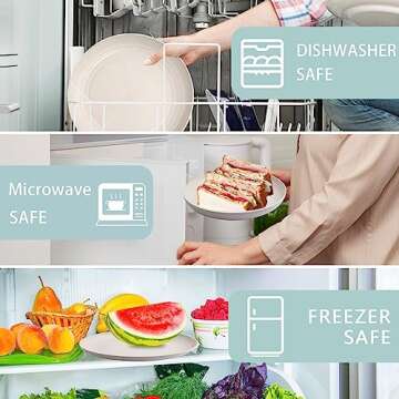 Supernal Wheat Straw Dinner Plates Set - Eco-friendly & Versatile