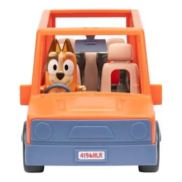 Bluey Heeler Family Road Trip 4WD Vehicle, Includes Articulated Chilli Figure, with Open Roof to Easily Fit 4 Figures Inside, Ideal for All 2.5 Inch Figures (Sold Separately)
