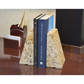 Elegant Modern Wedge Marble Bookends – Functional & Stylish Art