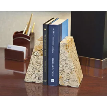 Elegant Modern Wedge Marble Bookends – Functional & Stylish Art