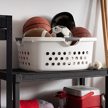 IRIS USA 50L Plastic Laundry Basket with Comfort Handles 3-Pack