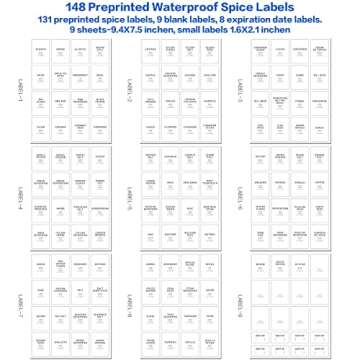 HHMJSM 12 Pcs Square Glass Spice Jars with Natural Bamboo Lids - 5oz Airtight Herb Containers with 148 Waterproof Minimalist Spice Labels Preprinted - Empty Small Seasoning Jars for Kitchen Pantry
