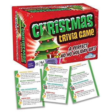 Christmas Trivia Game - a Perfect Ho-Ho Contains Over 200 Cards - Great Party Game for Ages 12 and u...