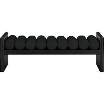 Meridian Waverly Black Bench - Stylish Modern Design