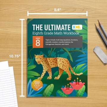 IXL Eighth Grade Math Workbook - Geometry & Algebra Guide
