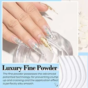 AZUREBEAUTY Dip Powder Clear Color 2Oz/56g, Basic Transparent Acrylic Dipping Powder Crystal French Nail Art Starter Manicure Salon DIY at Home, Odor-Free, Long-Lasting, No Nail Lamp Needed