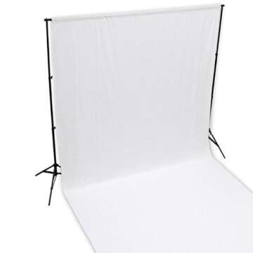ePhoto Photo Studio Portrait 100% Cotton 10' x 10' White Muslin Backdrop Background Muslin New 1010W