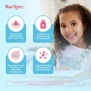 MaryRuth Organics Zinc Supplements for Immune Support, Liquid Zinc Supplement, Immune Support Supplement for Kids, Ages 4-13, Zinc Sulfate, Vegan, USDA Organic, Glycerin Based, 2 Fl Oz