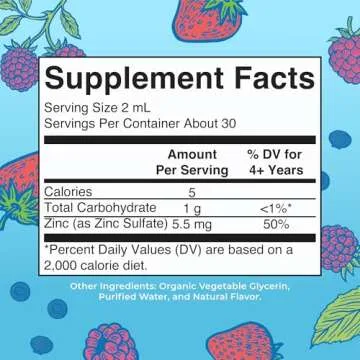 MaryRuth Organics Zinc Supplements for Immune Support, Liquid Zinc Supplement, Immune Support Supplement for Kids, Ages 4-13, Zinc Sulfate, Vegan, USDA Organic, Glycerin Based, 2 Fl Oz