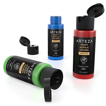 Arteza Craft Acrylic Paint Set - 20 Classic Colors for All Art Projects