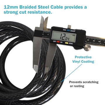Lumintrail 4-Foot Steel Cable Lock - 2-Pack Security Solution
