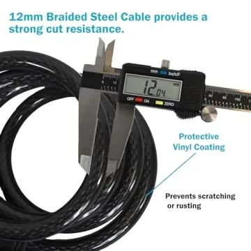 Lumintrail 4-Foot Steel Cable Lock - 2-Pack Security Solution