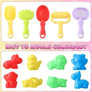 Lorfancy Cat Sandbox Toys Kids Play Sand Kit Toddler Sensory Bin Toy 2.2lbs Sand Pet Cat Figures Care Role Pretend Play Beach Toy Birthday Gift for Girls Boys 3 4 5 6 7 8 Years Old