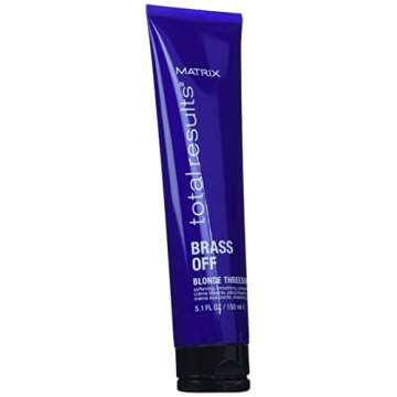 Matrix Total Results Brass Off Blonde Threesome Leave-In Treatment | Protects & Smooths | For Color Treated Hair | 5.1 Fl. Oz