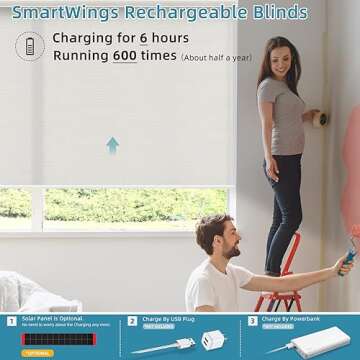 SmartWings Motorized Smart Roller Shades - Stylish and Customizable Electric Blinds for Your Home
