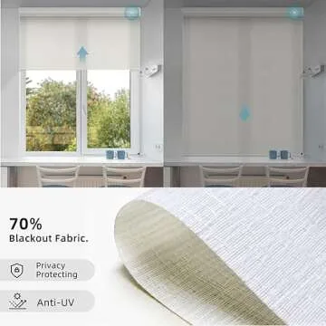 SmartWings Motorized Smart Roller Shades Customizable Electric Blinds