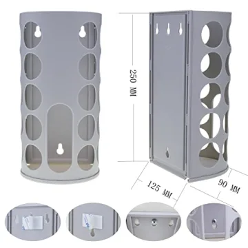 KozyGather Wall-Mounted Grocery Bag Holder Organizer