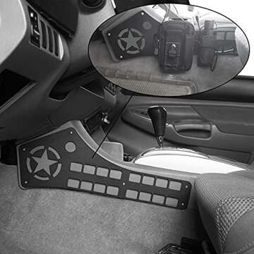 Hooke Road Tacoma Interior Storage Molle Panel Center Console Organizer Compatible with Toyota Tacom...