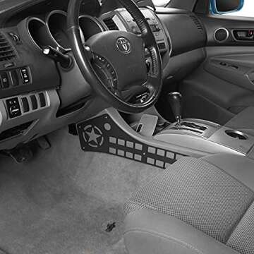 Hooke Road Tacoma Interior Storage Molle Panel Center Console Organizer Compatible with Toyota Tacoma 05-15 2nd Gen Pickup Truck Accessories