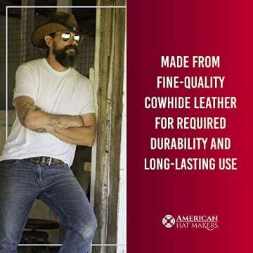 American Hat Makers Cyclone Western Leather Cowboy Hat for Men & Women – Western Style