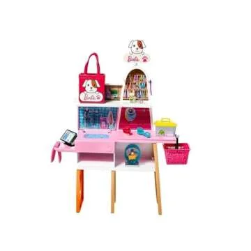 Barbie Pet Boutique Playset with Color-Changing Puppy and 4 Pets