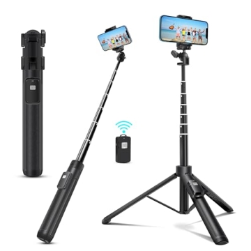 Bluehorn 62 Inch Extendable Selfie Stick Tripod with Remote