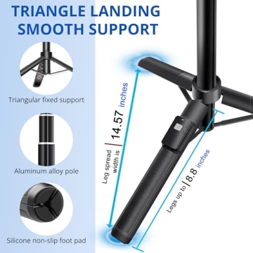 Bluehorn 62 Inch Extendable Selfie Stick Tripod with Remote