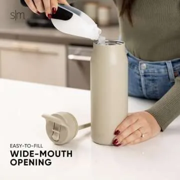 Simple Modern Water Bottle with Straw lid | Insulated Stainless Steel Thermos | Reusable Travel Water Bottles for Gym & Sports | Leak Proof & BPA Free | Mesa Collection | 34oz, Midnight Black