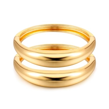 Elegance 11 Designs Gold Cuff Bangle Bracelets Set Ideal for Women