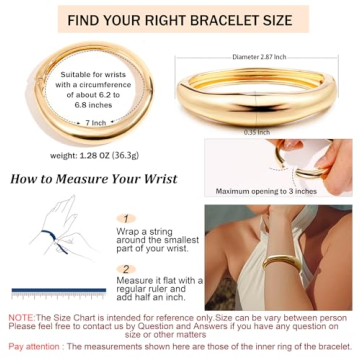 Shop Elegance Gold Cuff Bangle Bracelets Set