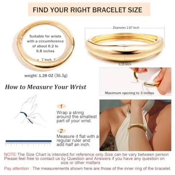 Shop Elegance Gold Cuff Bangle Bracelets Set