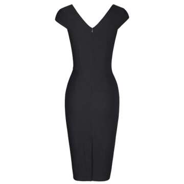 MUXXN Classy Vintage Sleeveless Party Dress in Black