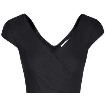 MUXXN Classy Vintage Sleeveless Party Dress in Black