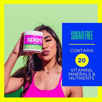 AdvoCare Spark Vitamin & Amino Acid Supplement - Focus & Energy Drink Powder Mix with Vitamin A, B-6, C & E - Also Includes L-Carnitine & L-Tyrosine - Watermelon - 10.5 oz
