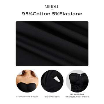 MIHOLL Women's Summer Strapless Jumpsuit for Casual Wear