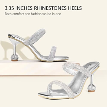 Stylish Rhinestone Heeled Sandals for Every Occasion