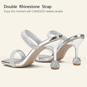 Stylish Rhinestone Heeled Sandals for Every Occasion