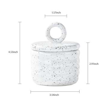 Stylish Salt Cellar Keeper with Ceramic Lid for Kitchen