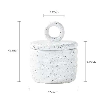 Stylish Salt Cellar Keeper with Ceramic Lid for Kitchen