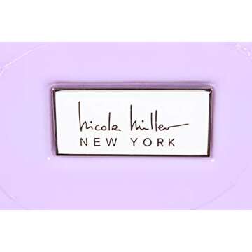 Nicole Miller New York Rainbow Luggage Collection - Lightweight 28 Inch (ABS+PC) Hardside Suitcase - Durable Large Checked Bag with 8-Rolling Spinner Wheels (28in, Rainbow Lavender)…