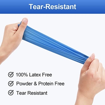 Durable Schneider Blue Vinyl Exam Gloves, Latex-Free, 100 count