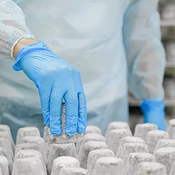 Durable Schneider Blue Vinyl Exam Gloves, Latex-Free, 100 count