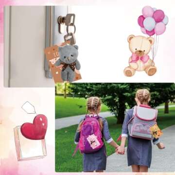 DINESIL 28Pcs Plush Bears - Cute Mini Stuffed Animal Keychains for Kids