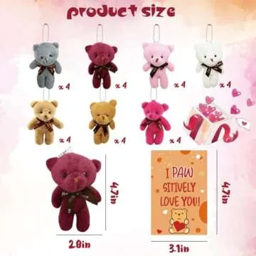 DINESIL 28Pcs Adorable Plush Bears for Parties and Gifts