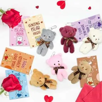 DINESIL 28Pcs Adorable Plush Bears for Parties and Gifts