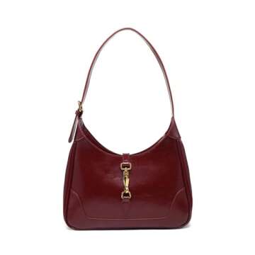 OYOANGLE Women's PU Leather Shoulder Bags Clasp Zipper Top Handle Handbags Adjustable Strap Vintage ...