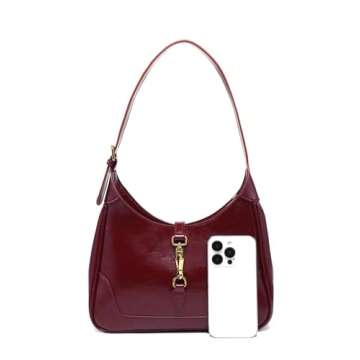 OYOANGLE Vintage PU Leather Women's Shoulder Bag for Everyday Use