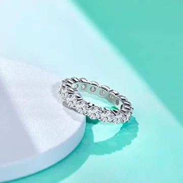 Stunning AnuClub Moissanite Eternity Ring for Women